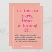 21e verjaardag Slechte beslissingen Uitnodiging (Voorkant / Achterkant)