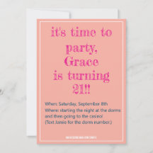 21e verjaardag Slechte beslissingen Uitnodiging