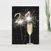 21e verjaardag Sparklers met witte wijn Kaart (Voorkant)