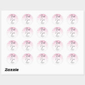 21e verjaardag sprankelende hete roze glitter dank ronde sticker (Vel)