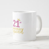 21e verjaardag Squad Party Kroon Roze Goud Grote Koffiekop (Voorkant rechts)