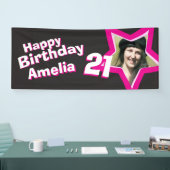 21e verjaardag ster aangepaste foto banner (Beurs)