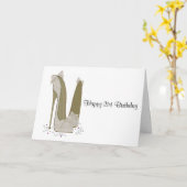 21e verjaardag Stiletto Schoenen Wenskaart Kaart (Gele Bloem)