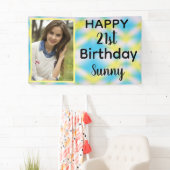 21e verjaardag stropdas verf een foto spandoek (Insitu)