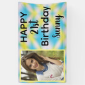 21e verjaardag stropdas verf een foto spandoek (Verticaal)