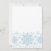 21e verjaardag Surprise Party Blue Snowflake Kaart (Achterkant)