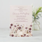 21e verjaardag Surprise Party Pompoen Wildflower Kaart (Staand voorkant)