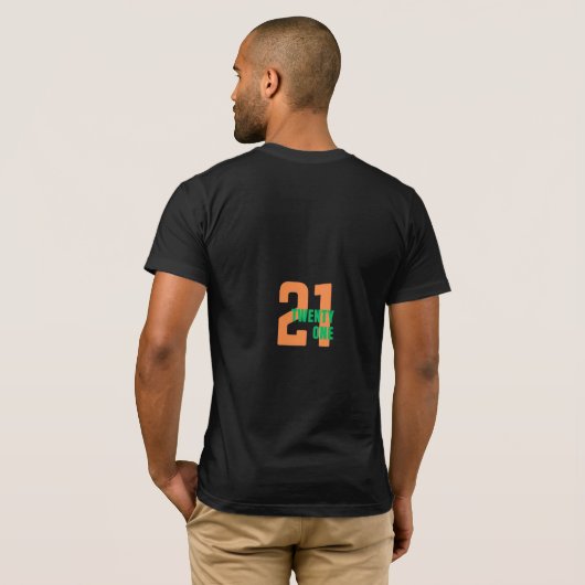 21e verjaardag T-Shirt (Achterkant volledig)