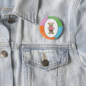 21e verjaardag Teddy Bear Ronde Button 5,7 Cm (In situ)