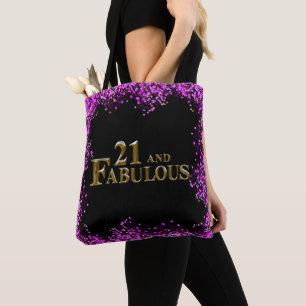 21e verjaardag tote bag