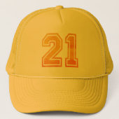 21e verjaardag Trucker Hat Trucker Pet (Voorkant)
