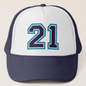 21e verjaardag Trucker Hat Trucker Pet (Voorkant)