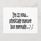 21e verjaardag TShirts Briefkaart (Voorkant)