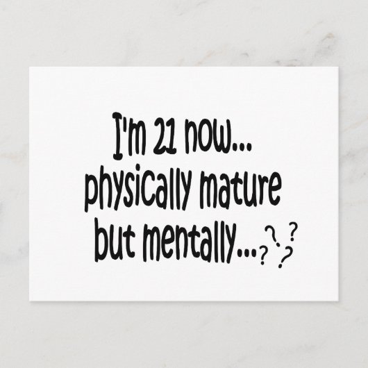 21e verjaardag TShirts Briefkaart (Voorkant)