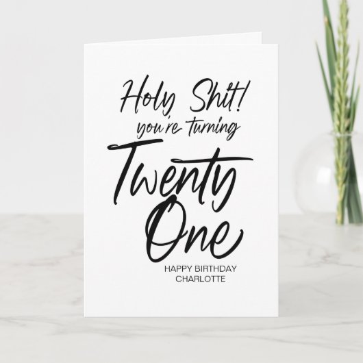 21e verjaardag Twenty Eerste Gelukkige Verjaardag  Kaart (Voorkant)