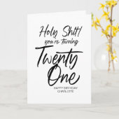 21e verjaardag Twenty Eerste Gelukkige Verjaardag  Kaart (Gele Bloem)