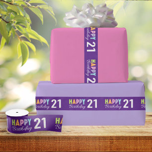 21e verjaardag typografie lint