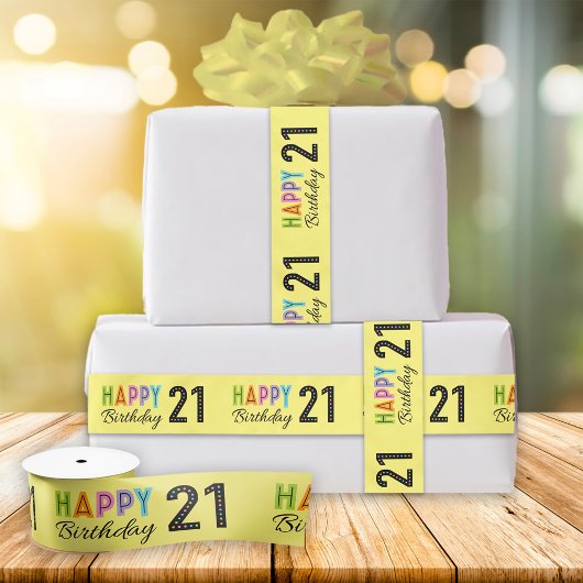 21e verjaardag typografie lint