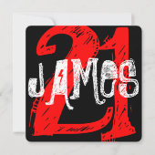 21e verjaardag Uitnodiging (Voorkant)