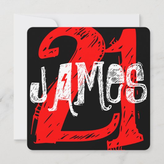 21e verjaardag Uitnodiging (Voorkant)