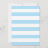21e verjaardag Uitnodiging blauw en Witte Stripes (Achterkant)