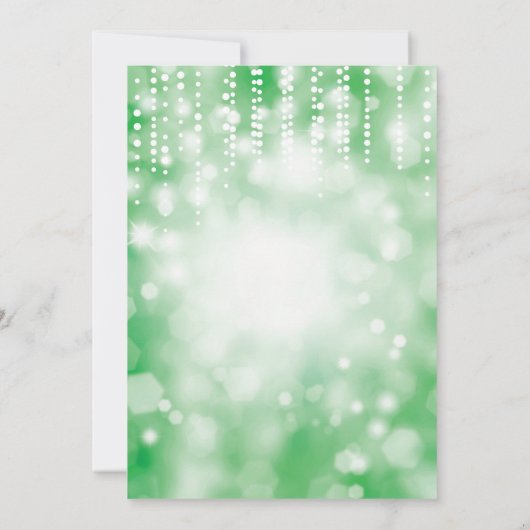 21e verjaardag Uitnodiging Groene Glitter (Achterkant)