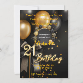 21e verjaardag Uitnodiging Kaart Sjabloon