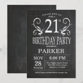 21e verjaardag Uitnodiging karton (Voorkant / Achterkant)