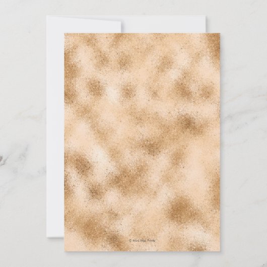 21e verjaardag uitnodiging Navy waterverf en goud (Achterkant)