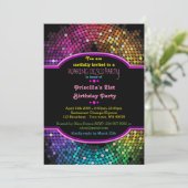21e verjaardag uitnodiging Party, Disco Party, Gat (Staand voorkant)