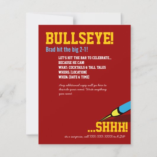 21e verjaardag - Uitnodiging tot kennisgeving van  (Achterkant)