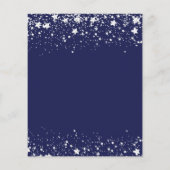 21e verjaardag - uitnodiging voor blauwe zilver -  flyer (Achterkant)