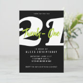 21e verjaardag uitnodigingen (Staand voorkant)