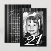 21e verjaardag Uitnodigingen (Voorkant / Achterkant)