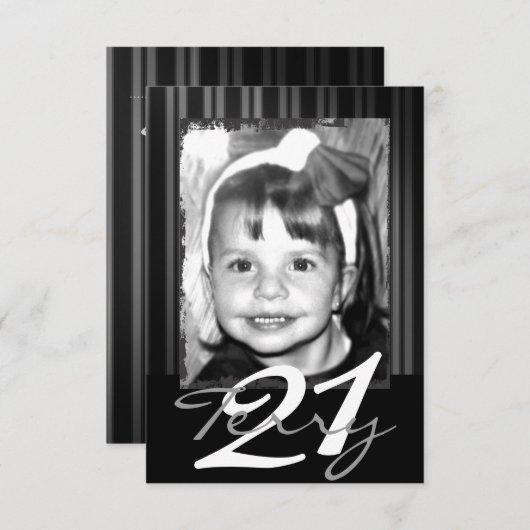 21e verjaardag Uitnodigingen (Voorkant / Achterkant)
