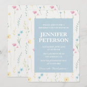 21e verjaardag uitnodigingen Floral Boho Elegant (Voorkant / Achterkant)