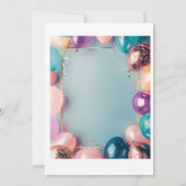 21e verjaardag Uitnodigingskaart ontworpen met bal Kaart (Achterkant)