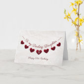 21e verjaardag van Darling Dochter Red Heart Bunti Kaart (Gele Bloem)