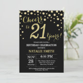 21e verjaardag van de 21e editie van Black & Gold  Kaart (Staand voorkant)