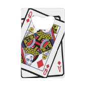 21e verjaardag van de Ace & Queen of Diamonds 2002 Creditkaart Flessenopener (Voorkant)