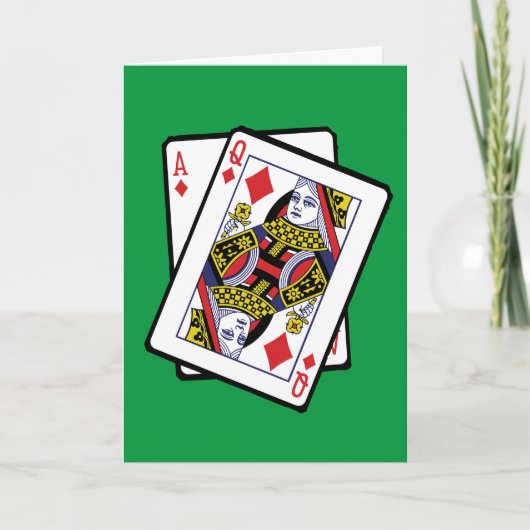 21e verjaardag van de Ace & Queen of Diamonds 2002 Kaart (Voorkant)