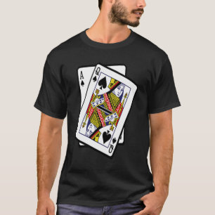 21e verjaardag van de Ace & Queen of Spades T-shirt