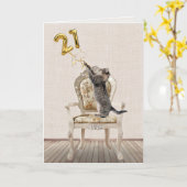 21e verjaardag van de ballonnen en de kat van de t kaart (Gele Bloem)