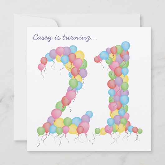 21e verjaardag van de Ballons van de Partij van de Kaart (Voorkant)