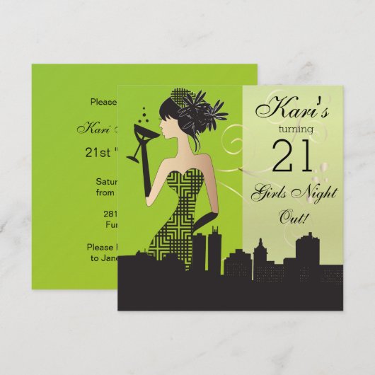 21e verjaardag van de Bashpartij Kaart (Voorkant / Achterkant)