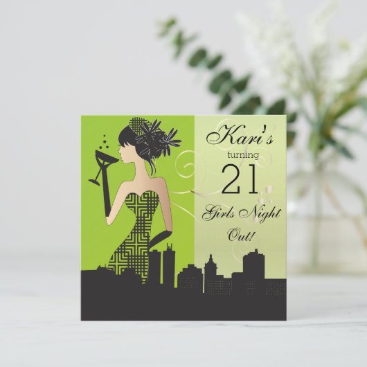 21e verjaardag van de Bashpartij Kaart (Staand voorkant)