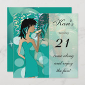 21e verjaardag van de Bashpartij Kaart (Voorkant / Achterkant)