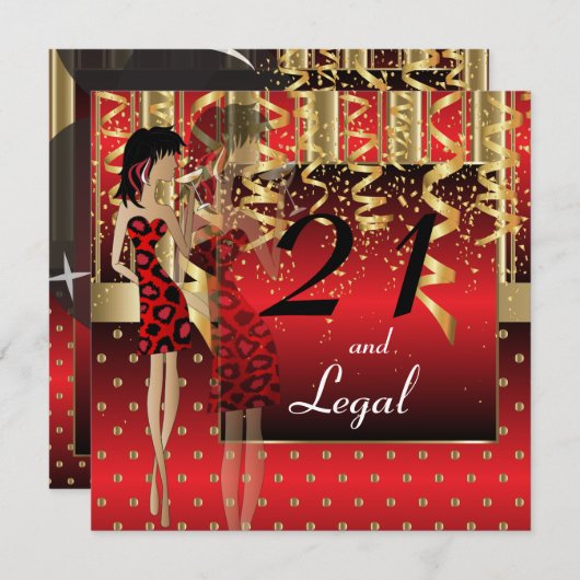 21e verjaardag van de Bashpartij Kaart (Voorkant / Achterkant)