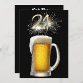 21e verjaardag van de bier en de Sparklers Kaart (Voorkant / Achterkant)