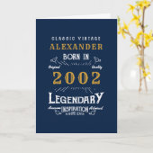 21e verjaardag van de  blauwe Legendgroet 2002 Kaart (Gele Bloem)